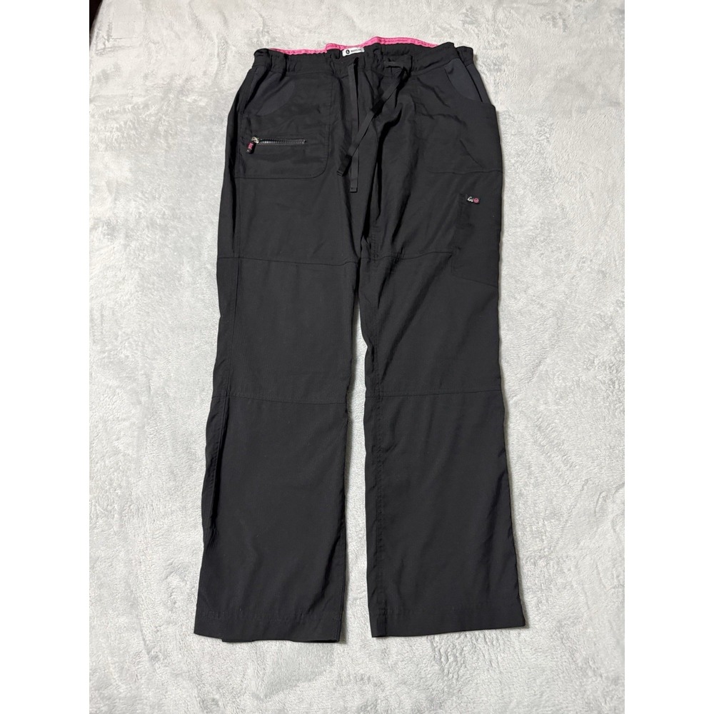 Koi 721 Lite Womens Scrub Peace Pants Womens Large Regular Black Cargo Slim Fit